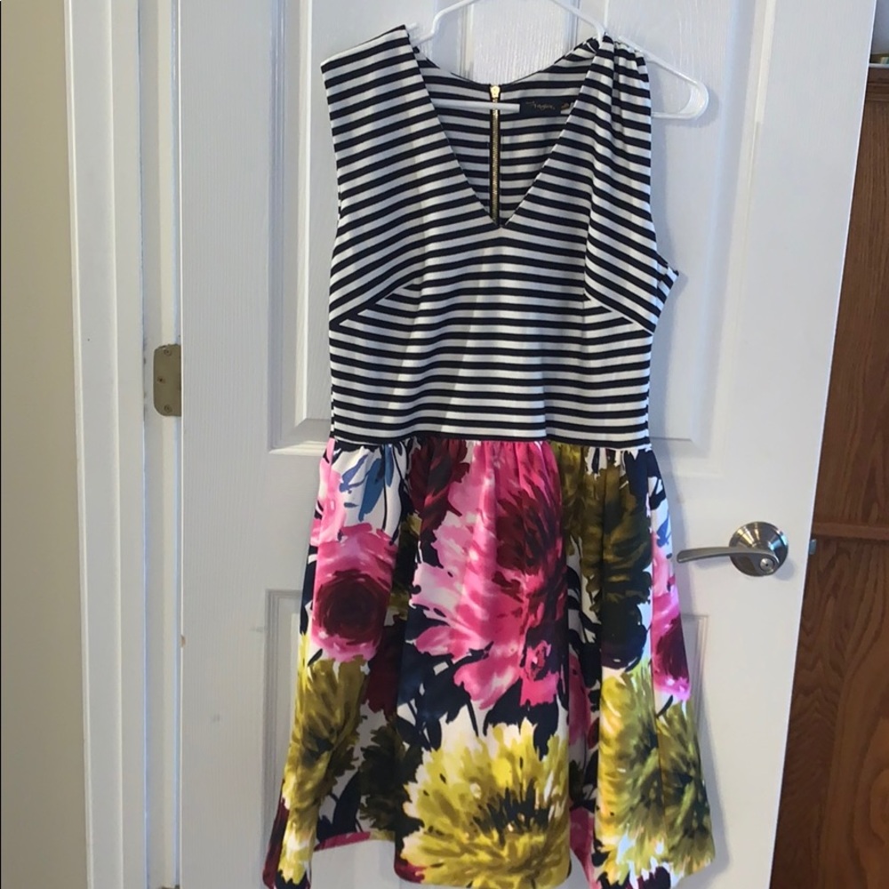 Mixed Print Dress